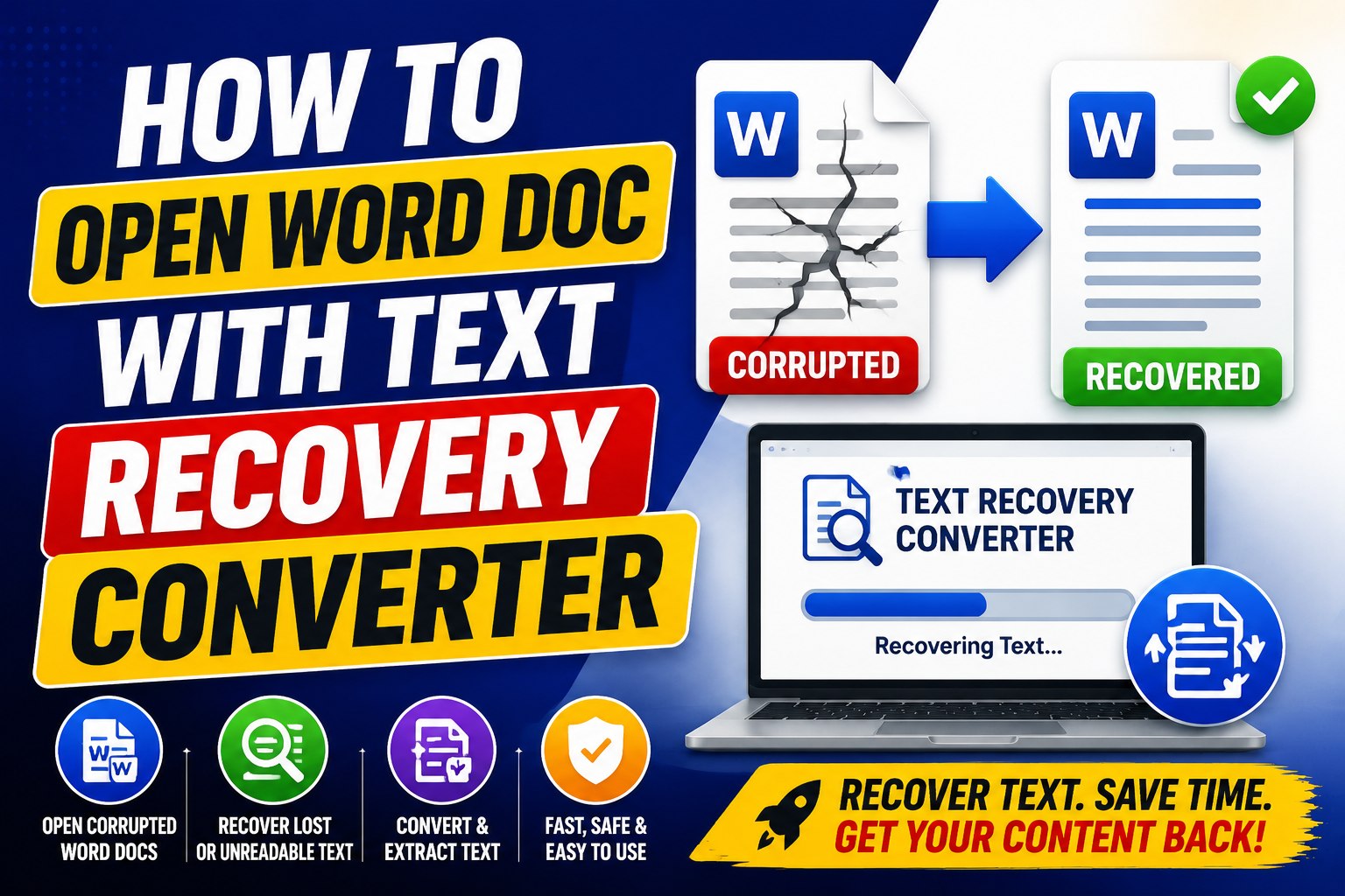 How to Open Word Doc With Text Recovery Converter